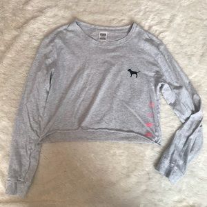 Victoria Secret Pink Long Sleeve Crop Top